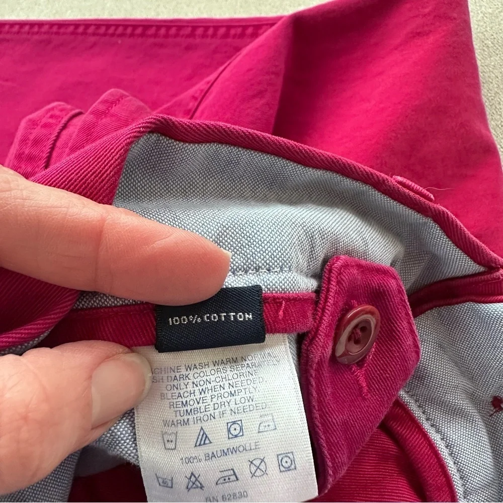 Lands' End Men's Bold Pink Chino Pants. Size 33 X 34